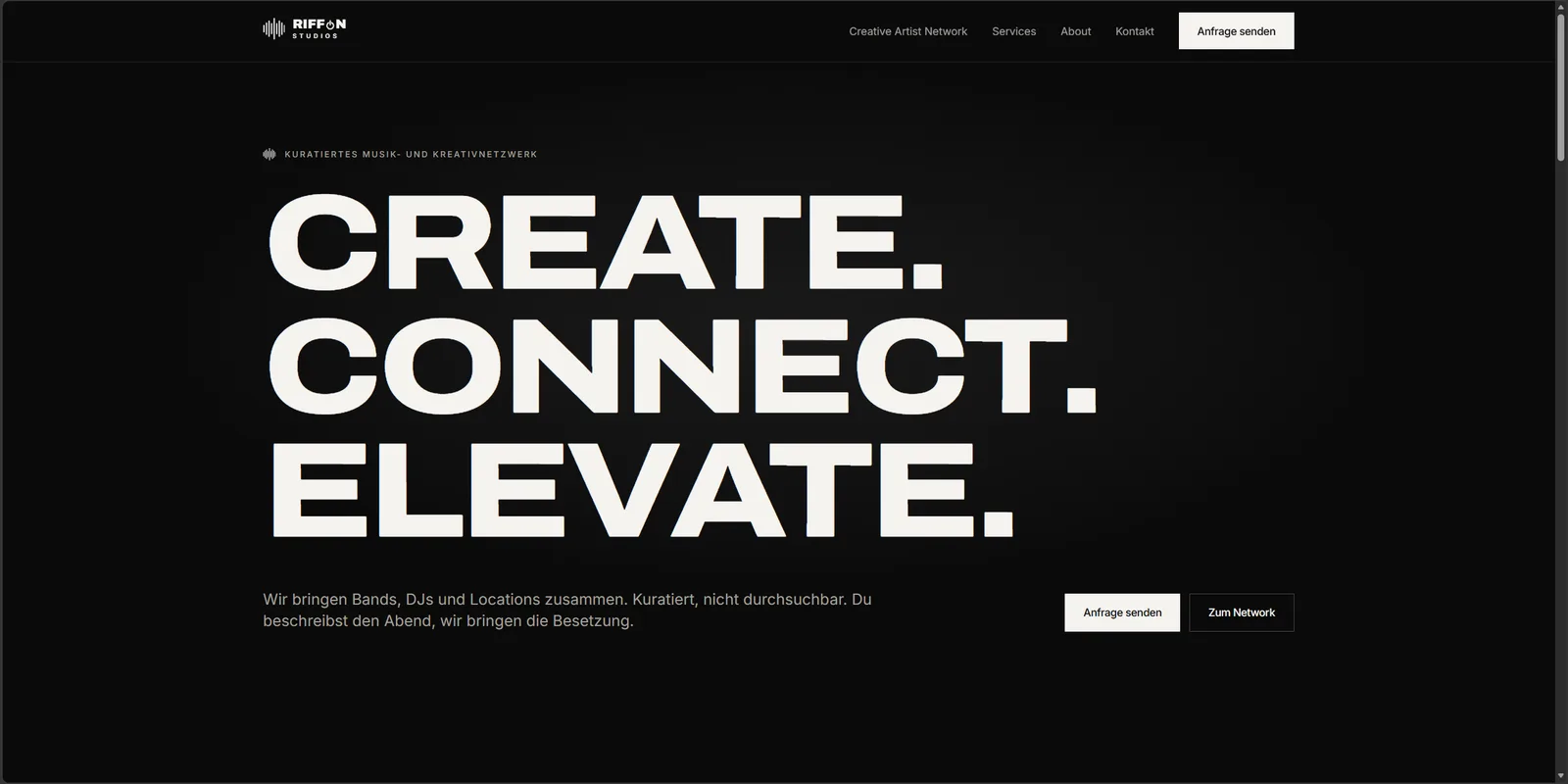 Website-Design für Riffon Studios