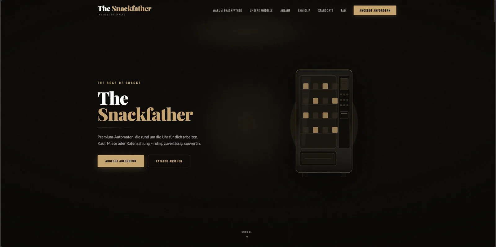 Website-Design für The Snackfather
